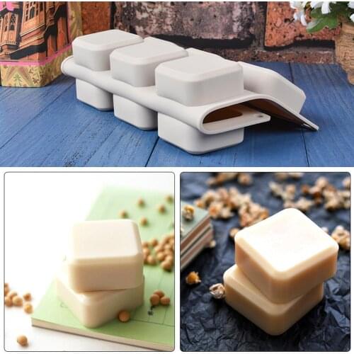 9 Grids Square Silicone Soap Molds Diy Soap Making Chocolate Cake Mold Handmade Soap Mold Kitchen Dining Bar Supplie