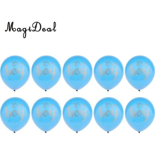 MagiDeal 10x Blue It Is A Boy Baby Shower Balloons Gender Reveal Party Decoration