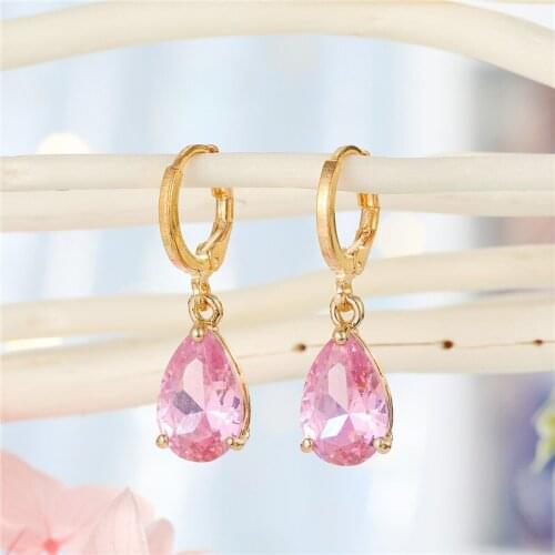 Metal Zircon Water Drop Hollow Flower Hoop Earring Fashion Rhinestone Geometric Irregular Small Circle Stud Earrings For Womens