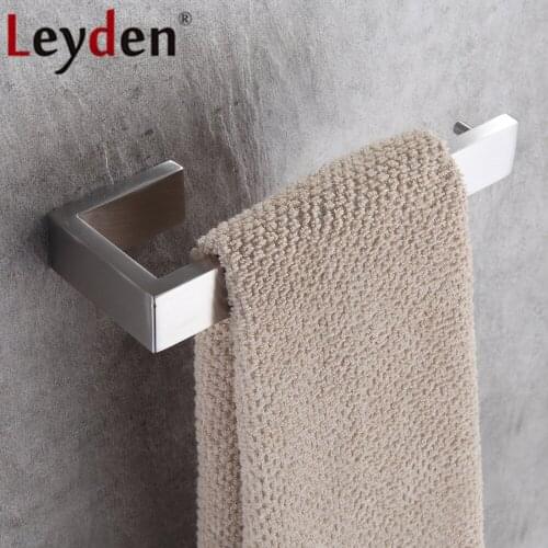 Leyden 304 Stainless Steel Brushed Towel Ring Holder Wall Mouted Towel Rack Rail For Bathroom Accessories Home Improvement