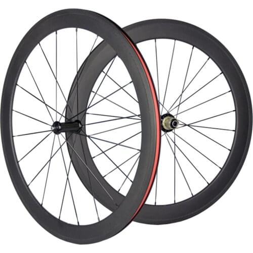 Front 50 Rear 60mm carbon fiber bike wheels clincher road bicycle wheel with R36 hub cycling carbon wheelset