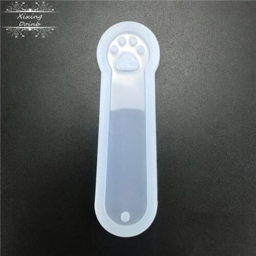 Handcraft resin mold cats paw shape bookmark silicone jelly mold cake decoration tool jewelry decoration tool