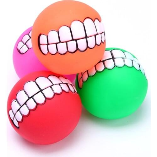 Molar Bite Rubber Chew Ball Dog Chew Toys Small Dogs Non Toxic Dog Chew Ball Toys for Aggressive Chewers Chihuahua - Toys
