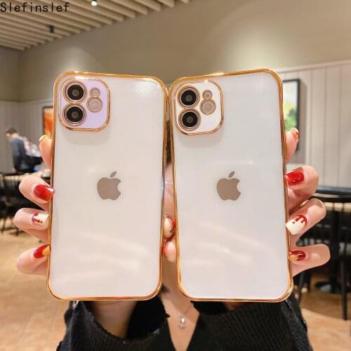 Luxury Plating Matte Phone Case For iPhone 12 Mini 11 Pro XS Max XR X 8 7 6 6S Plus SE 2020 Shockproof Bumper Transparent Cover