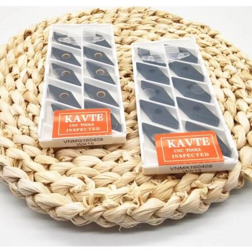 KAVTE VNMA160404 08 Carbide Inserts VNMG160404 VNMG160408 CNC Lathe Turning High Quality Blade Tool Cutter Plate for Cast Iron