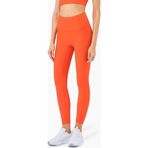 Ribbed Nude Workout Tights High Waist Yoga Pants Running Leggings Sports Woman Fintess Female Push Up Trousers Gym Clothing Slim