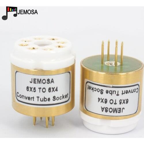 1PC 6X5 6X5G 6Z5P (Top) TO 6X4 (Bottom) Tube 8Pins TO 7Pins DIY Audio Vacuum Tube Amplifier Convert Socket Adapter Free Shipping