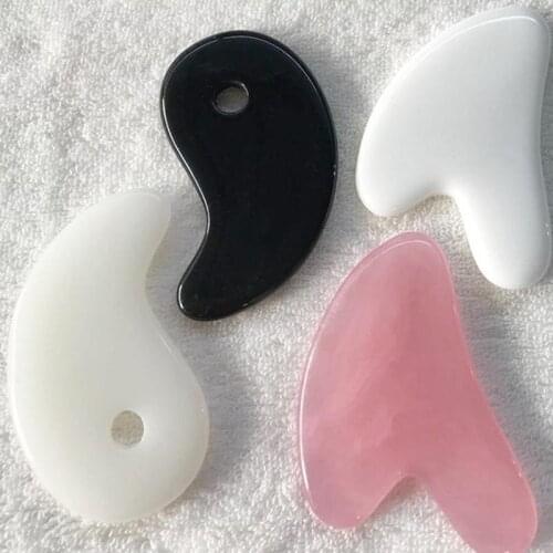 Resin SPA Massage Beeswax Guasha Scraping Massage Scraper Face Massager Acupuncture Gua Sha Board 1PC