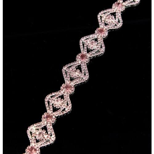 10Yards Luxury Rhinestone Trim Brass 888 Stones Crystals Chain Trimming For Wedding Belt Sash