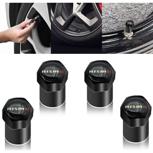 4pcs Wheel Tire Parts Valve Stem Cap Cover Wheel Tire Valve Cap For NISMO Nissan Tiida Teana Skyline Juke X-trail Almera Qashqai