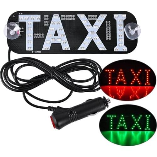 Car Taxi LED Sign Decor 2 Color Changeable Taxi Flashing Hook for Car Window DC12V for Taxi