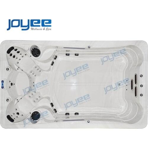 JOYEE Endless Swimming Pool 3-5 Person with Jacuzzi Spa Tub Outdoor Spa Tub Swimming Pool Garden Party Family Meeting