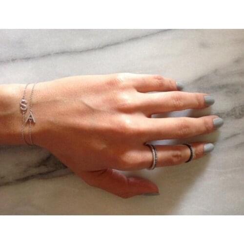 Diamond Initial Bracelet Name Bracelet For Girls Christmas Gift Zirconia Bracelet Gifts