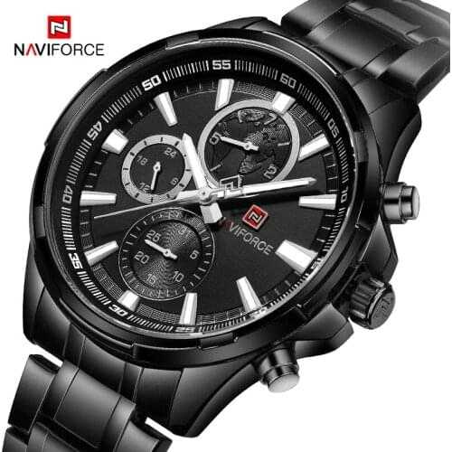 2021The New NAVIFORCE Luxury Brand Fashion Men Quartz Watch Military Sports Man Watches Stainless Steel Strip Male Wristwatch