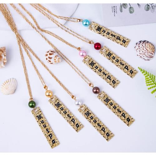 Cring Coco 10 Color Pearl Jewelry Sets Fashion Letter Polynesian Hawaiian Samoa Marshall Earrings Necklaces for Women Wholesale