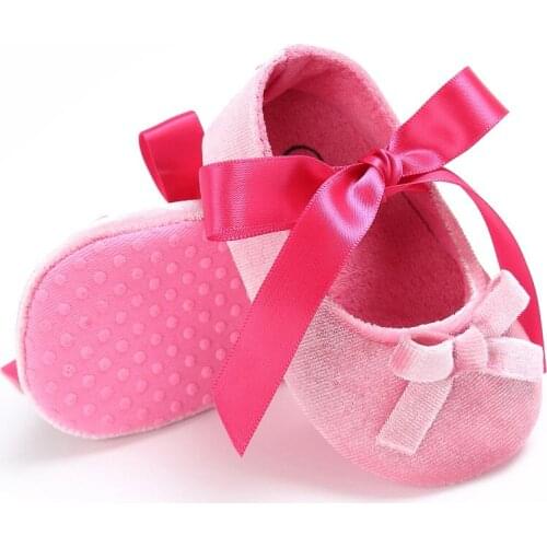 Ribbon baby shoes baby shoes soft-soled shoes toddler shoes