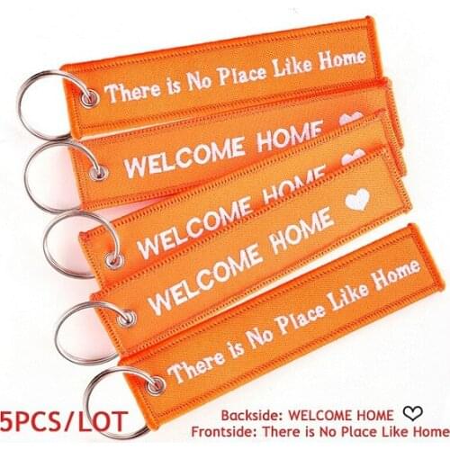 Designer Style Biker Lover Keychain for Motorcycles and Cars Embroidery Welcome Home Keychains for KTM Mens Gifts Tag Key Holder