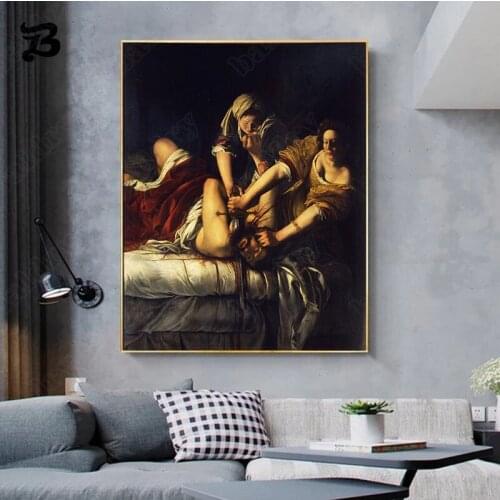 Canvas Painting for Living Room Judith Beheading Holofernes Canvas Posters and Prints Wall Art Home Decoration Famous Painting