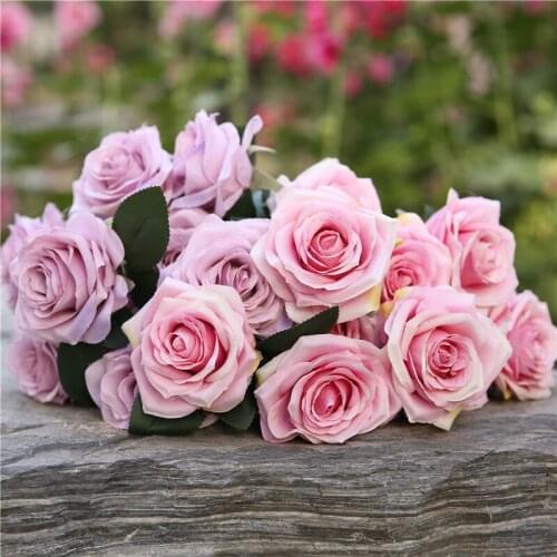 10 Head Artificial Flowers Fake Flowers Home Wedding Party Home Decoration Room Place Decoration Valentines Day Rose Bouquet
