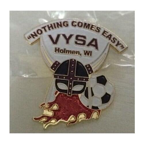 Custom iron soft enamel with glitter