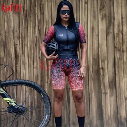 Kafitt new pro Macaquinho ciclismo feminin short-sleeved cycling jersey suit ladies jersey tights sweat shirt casual wear shorts