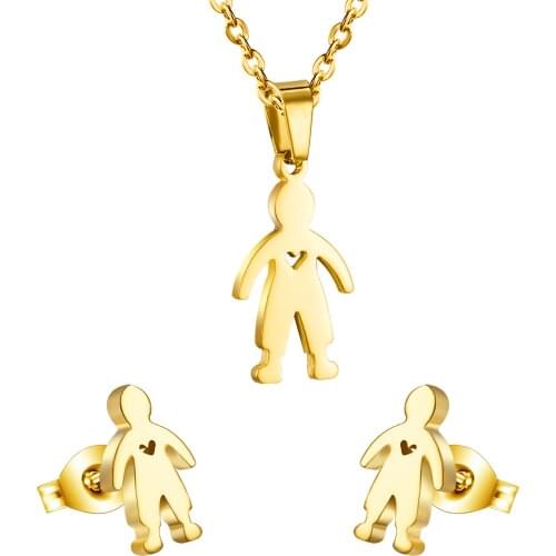 LUXUKISSKIDS Jewelry sets wedding dubai bridal jewelry sets with hollow heart for men women necklace earrings Jewellery set