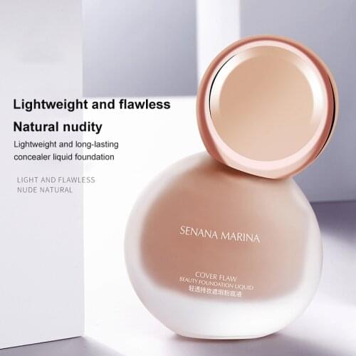 Full Coverage Face Base Liquid Foundation Pore-Blurring Matte Foundation Facial Oil-control Cosmetics Lightweight Korean Makeup