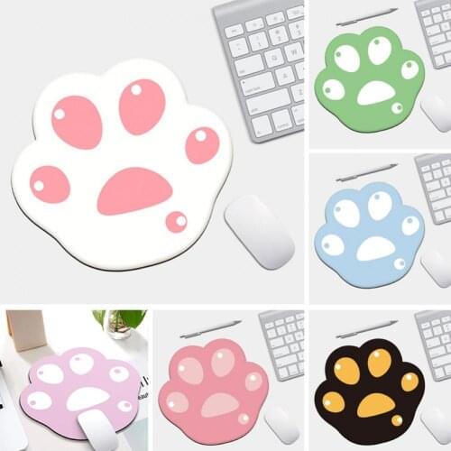 Cute Cartoon Cat Claw Anti-Slip Mouse Pad Base Mat Mousepad Nonslip Silicone Mice Mat Table Mat Laptop Game Computer Accessory
