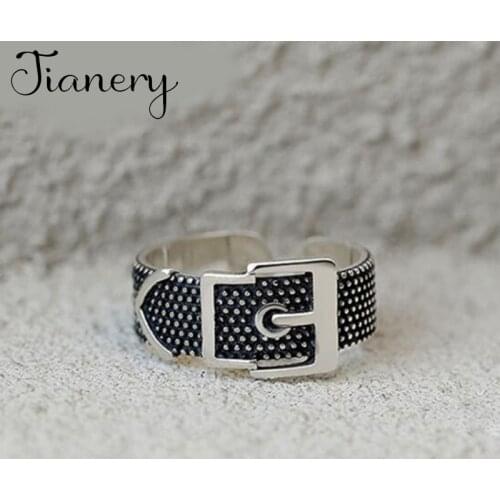 New Trendy Personality Punk Belt Rings For Women Lady Resizable Size Rings Party Jewelry Charm Gifts 2021