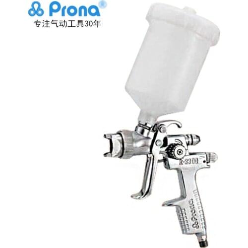 Prona R-3300 Gravity feed type spray Gun with cup, free shipping, 1.0 1.3 1.4 1.5 1.7 2.0mm nozzle size to choose,HVLP gun R3300