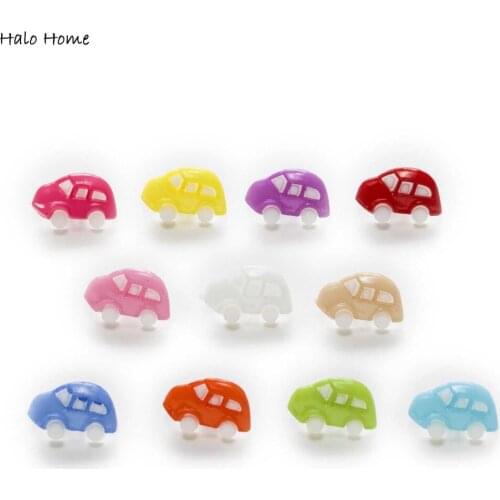 50pcs Shank Cute Car Nylon Buttons Home Sewing Scrapbooking Clothing Decor Card Making DIY 17x11mm