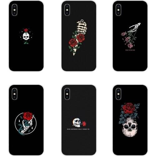 Silicone Phone Shell Covers For Xiaomi Redmi Note 3 4 5 6 7 8 Pro Mi Max Mix 2 3 2S Pocophone F1 Rose Skeleton Skull Finger Love