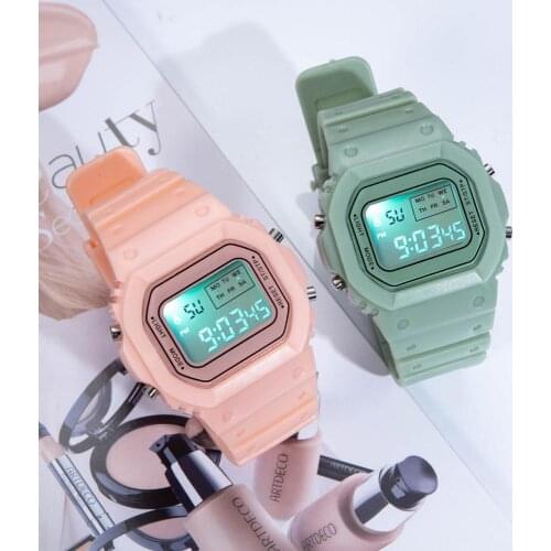 Sport Waterproof Womens Watches LED Digital Watch Luxury Bracelet Men WristWatch Electronic Clock Couple Gift Zegarek Damski