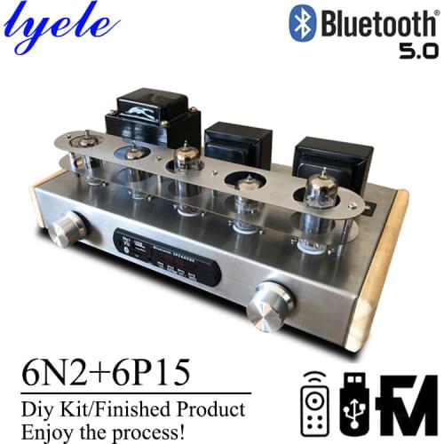 6N2+6P15 tube amplifier DIY kit/finished product Bluetooth 5.0 supports multiple sound effects adjustment with USB input