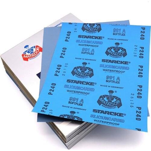 Wet And Dry A4 Sandpaper 220 240 320 400 600 800 1000 1200 1500 2000 2500 3000 5000 7000 Grit Waterproof Sandpaper 0.05mm Thick