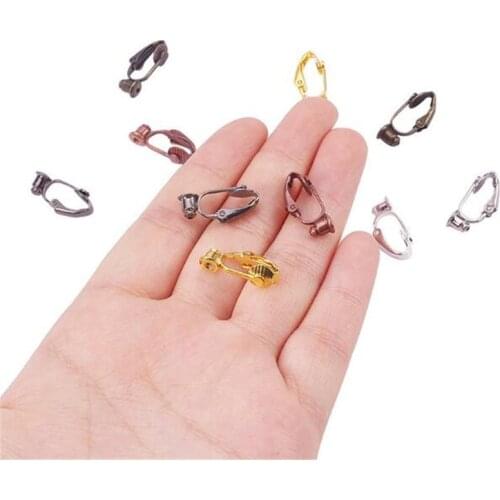 10pcs/lot 6x19mm Earring clasps earrings Back Hooks Settings Earrings Clips for DIY Earrings Ear Jewelry Findings