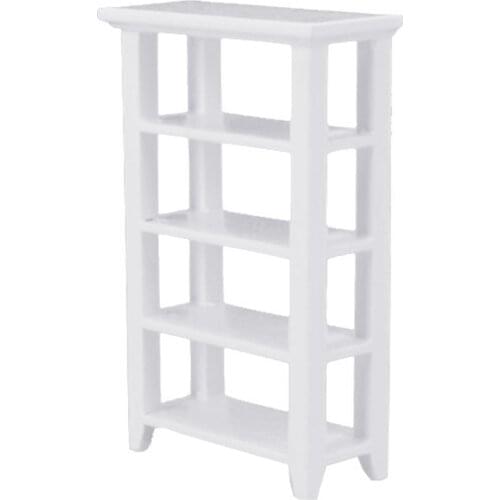 12th Scale Dolls House Birch Wood Display Shelf Holder Set Realistic Model Furniture Decorative