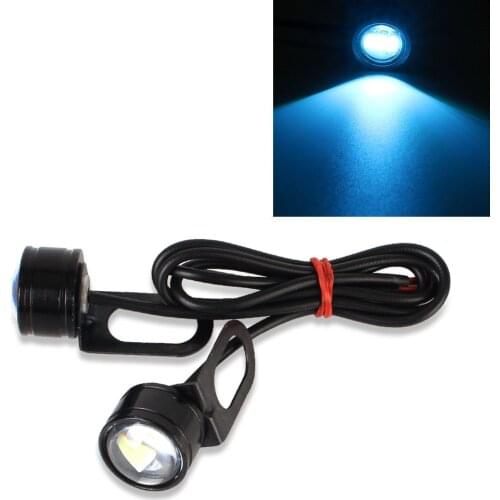 FORAUTO 2PCS Motorcycle Fog Lamp DRL Daytime Running Light DC 12V Rearview Mirror Decor Eagle Eye LED Reverse Backup Light