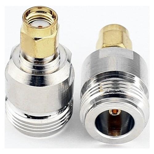 2PCS N Female Jack to RP-SMA Male Jack Center RF Coaxial Adapter Connector