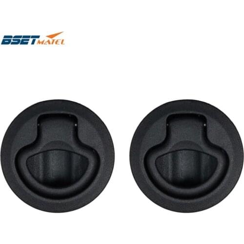 2 Pieces BEST MATEL Black Non-locking Flush Boat marine Latch Flush Pull Latches Slam lift handle Deck Hatch marine hardware