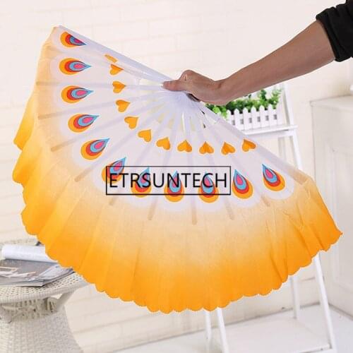 20pcs Beautiful Peacock Fans Chinese Belly Dance Folding Fans Fancy Stage Performance Event & Party Supplies