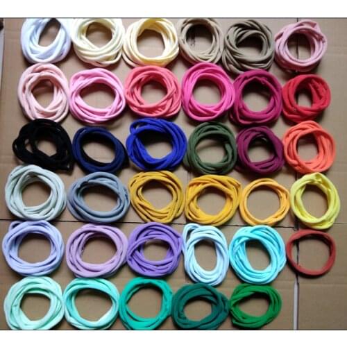 2000pc/lot 2cm Super Soft Stretchy thin Nylon Headbands Children Girls kids DIY headband Premium Quality Nylon Nude Headband