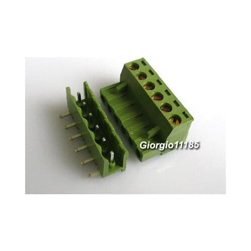 20x Block Terminal Connectors 2EDG 5.08-6P 90 Degree