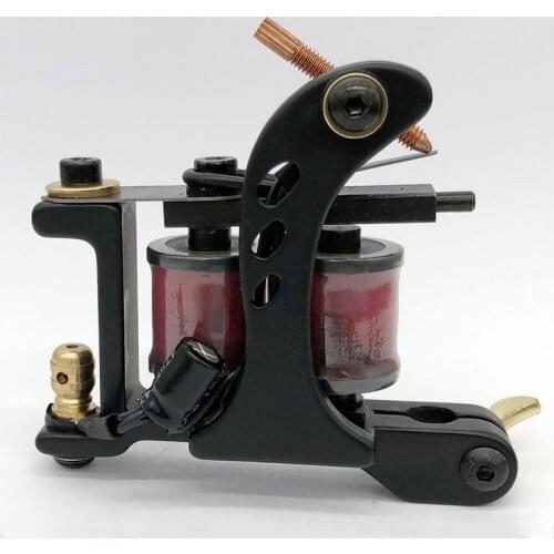 5 Color Professional Coils Tattoo Machine 10 Warp Coils Cast-iron Handmade Tattoo Guns Machine For Liner Shader Free Shipping