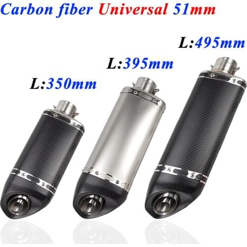 51mm Universal Motorcycle Exhaust Muffler For GSXS750 Z900 YZF R6 Ninja400 CBR500 S1000RR PCX125 DB Killer Modified Escape Moto