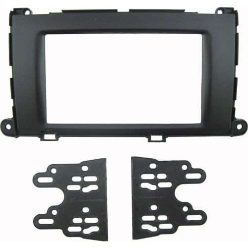 CarBar Double 2 Din Car Radio Fascia for Toyota Sienna 2011-2014 Stereo Fascia Dash Dashboard Frame Panel Trim Kit Car Stereo