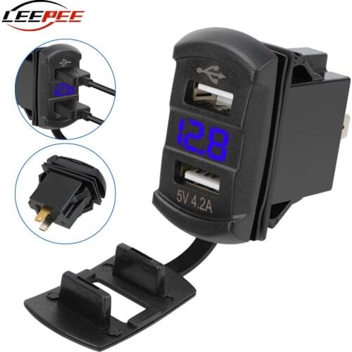 12V 24V Dual Car USB Quick Chargers Fast Charging Splitter Adapter Digital Auto Accessories for Motor Caravans Marine Ship Yacht