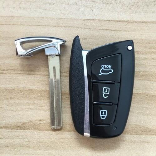 Free Shipping Newest 3 Buttons Smart FOB Key 433mhz ID46 Keyless Uncut Key Blank Fit For HYUNDAI Santa Fe IX45