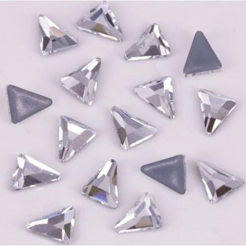 Free Shipping! High Quality 5x8mm Triangle Beta Flat Back Hotfix Rhinestones / Iron On Flat Back Crystals