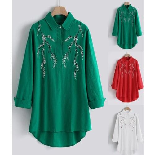 Maternity Breastfeeding Blouses Shirts 2020 Embroidery Pregnant Women Long Sleeve Blouses Pregnancy Nursing Clothings Plus Size